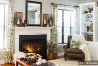 Cozy Neutral Vintage Farmhouse Winter Mantel Ideas