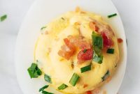 Bacon-Stuffed Deviled Eggs with Zesty Horseradish