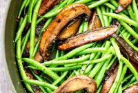 Garlic Butter Green Beans with Sautéed Mushrooms