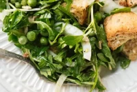 Erin’s Spring Panzanella with Fresh Peas & Fennel