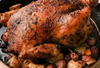 Crispy Oven-Roasted Chicken with Herb Butter Rub