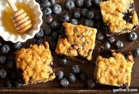 Honey-Glazed Blueberry Oat Oatmeal Bars