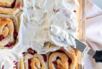 Strawberry Sweet Rolls with Cream Cheese Glaze