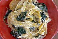 Creamy Lemon Tagliatelle with Spinach and Garlic
