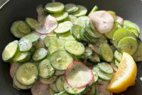 Cucumber and Radish Salad with Greek Yogurt Dill Dressing