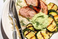 BBQ-Glazed Pork Tenderloin with Creamy Avocado Crema