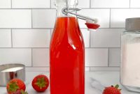 Strawberry Simple Syrup Recipe for Cocktails and Desserts