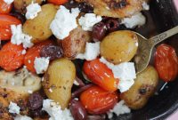 Greek-Style Chicken Tray Bake with Lemon, Olives & Feta