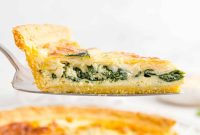 Spinach and Feta Quiche with Crispy Cornmeal Crust