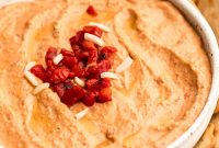 Roasted Red Pepper Hummus Recipe with Smoky Flavor and Creamy Texture