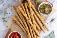 Crispy Sourdough Grissini Breadsticks for Snacking and Dipping