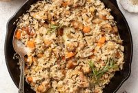 Dijon Chicken Skillet with Wild Rice and Creamy Mustard Sauce