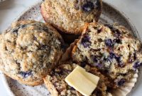 Blueberry Chocolate Chip Muffins with Oats and Yogurt