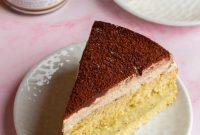 Pistachio Olive Oil Cake with Espresso Mascarpone Cream