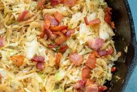 Crispy Bacon Fried Cabbage Skillet Recipe