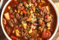 Hearty Cowboy Soup with Beef and Beans Recipe