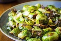 Garlic-Roasted Brussels Sprouts with Crispy Edges