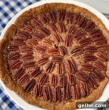 Classic Southern Pecan Pie Recipe: Authentic, Easy-to-Follow Instructions 3 Pecan pie with pecans in concentric circles.