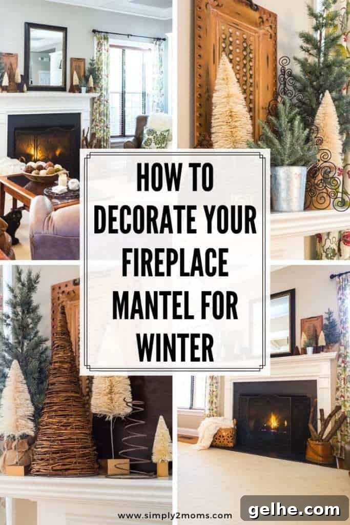 Cozy Neutral Vintage Farmhouse Winter Mantel Ideas 10 img 10433 11