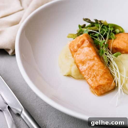 Garlic Butter Salmon with Creamy Mashed Cauliflower 2 Garlic Butter Salmon & Mashed Cauliflower