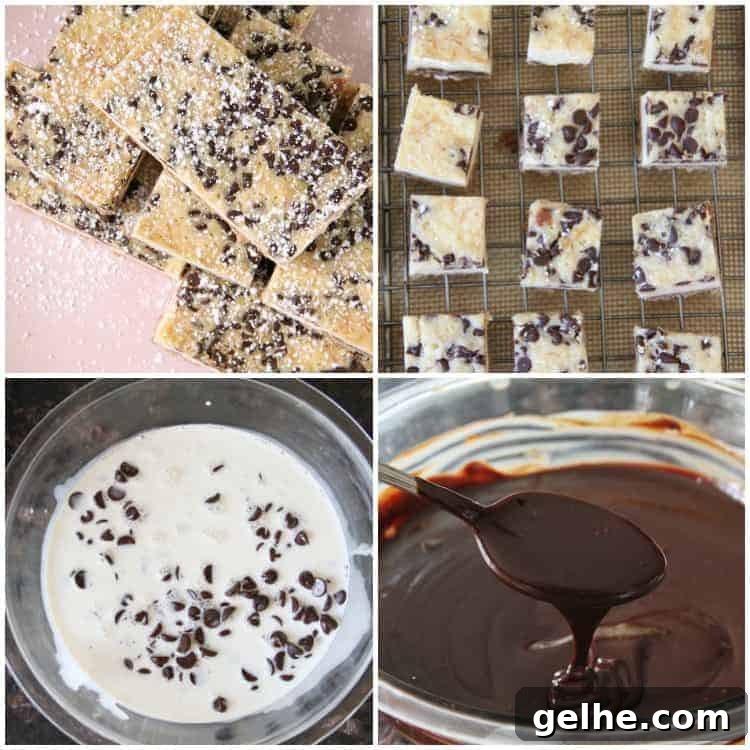 Cannoli Cheesecake Bites collage with chocolate