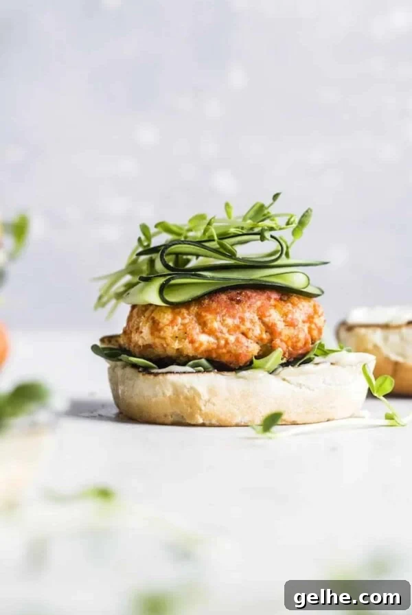 salmon burger on a bun