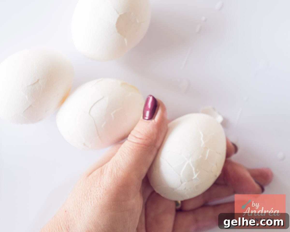 How to Make Chinese Tea Eggs: Savory Marble Egg Recipe 4 Eggs with a cracked skin