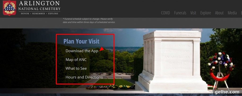 Arlington National Cemetery Homepage