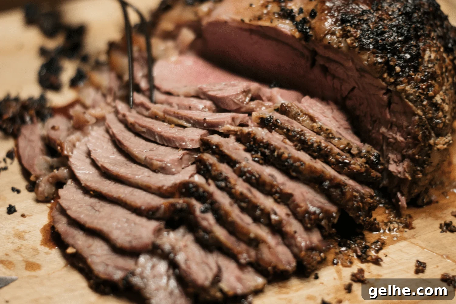 rump roast beef sliced