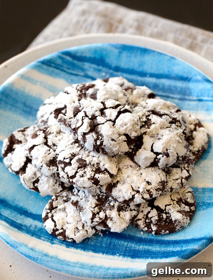 Chocolate Crinkle Christmas Cookie Tray Chocolate Crinkle Christmas Cookie Tray