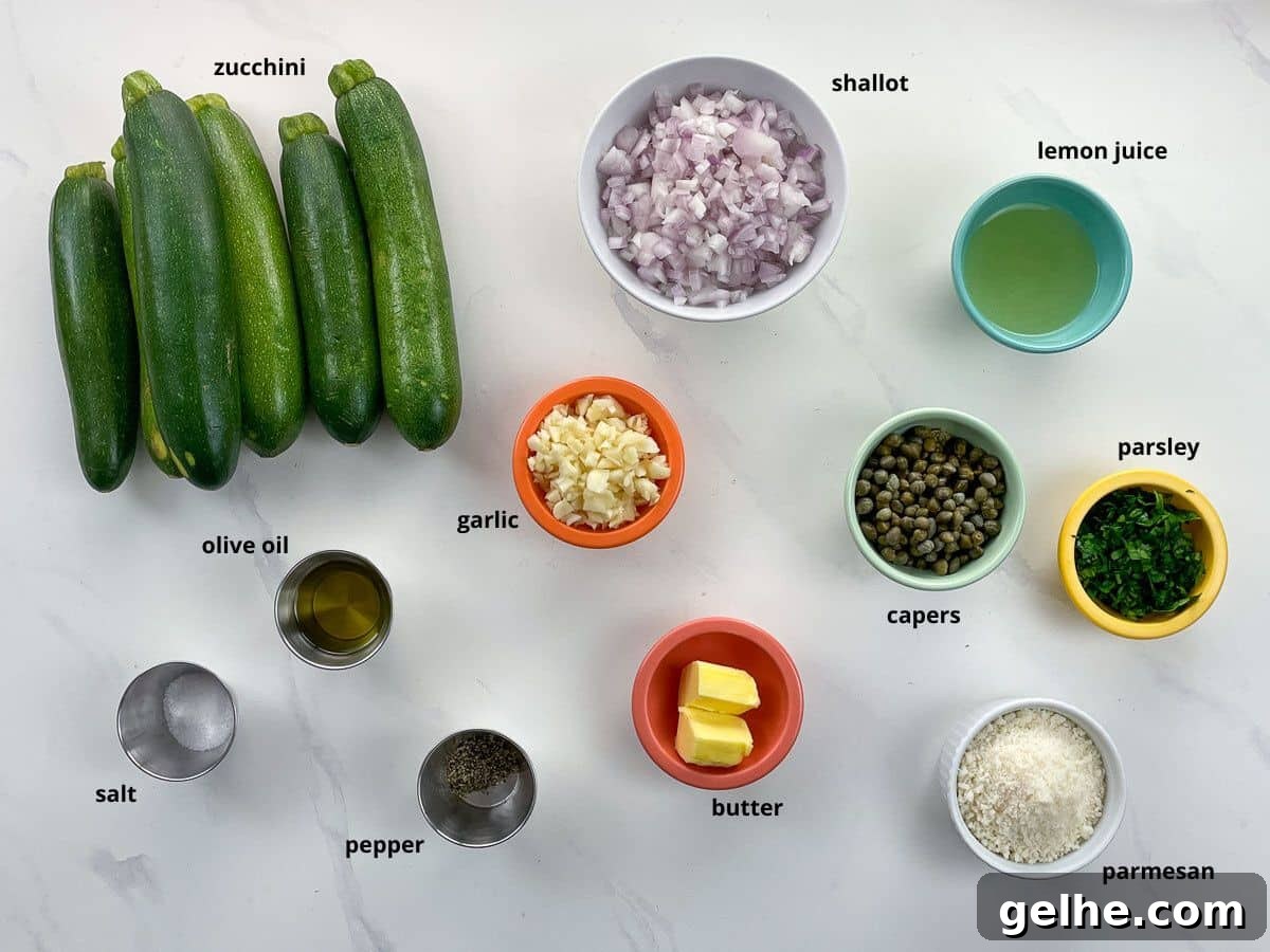 Lemon Caper Butter Zoodles Recipe: Quick Zucchini Noodles 3 ingredients in bowls