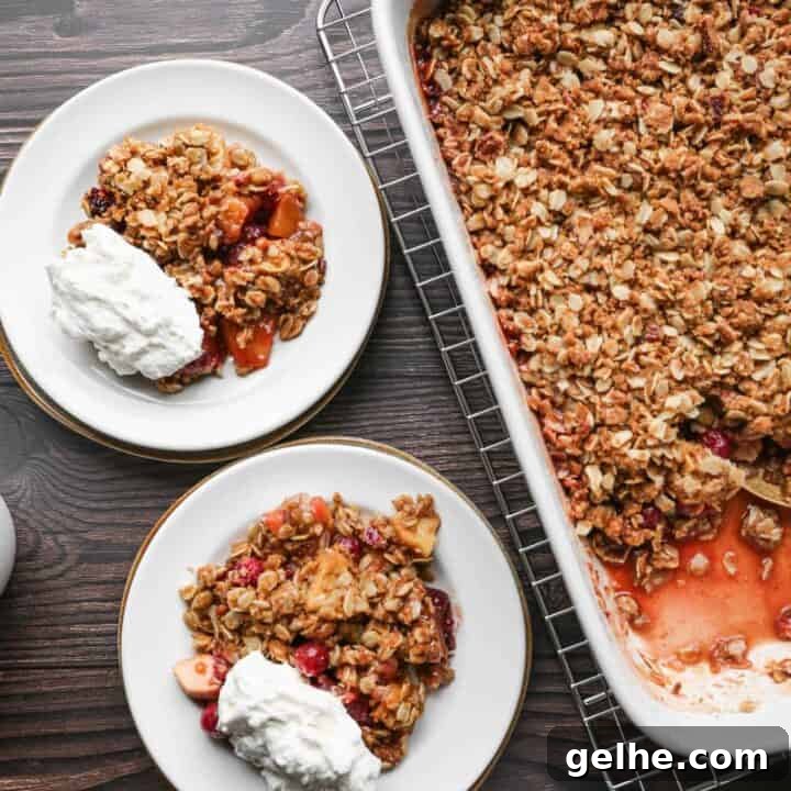Gluten Free Cranberry Apple Crisp