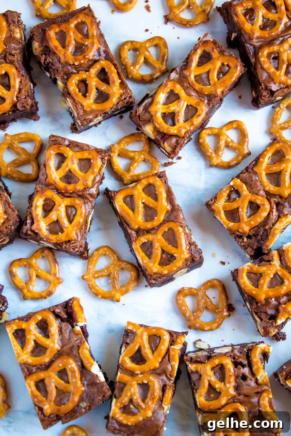 Nutella Pretzel Brownies