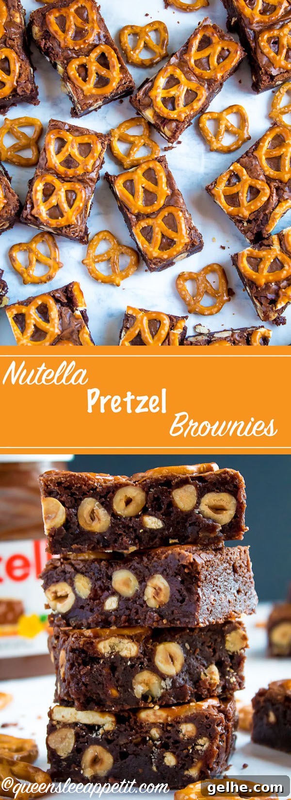 Nutella Pretzel Brownies Pinterest