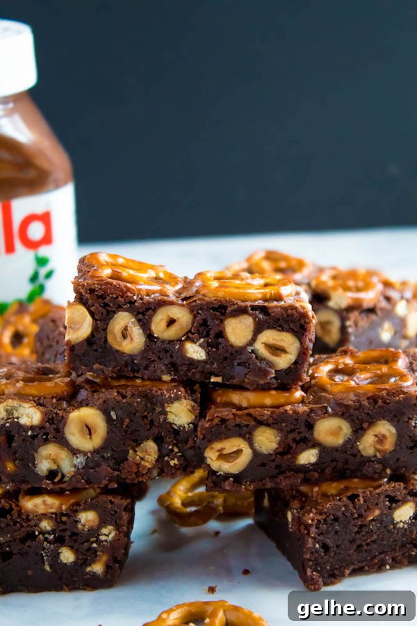 Nutella Pretzel Brownies ingredients