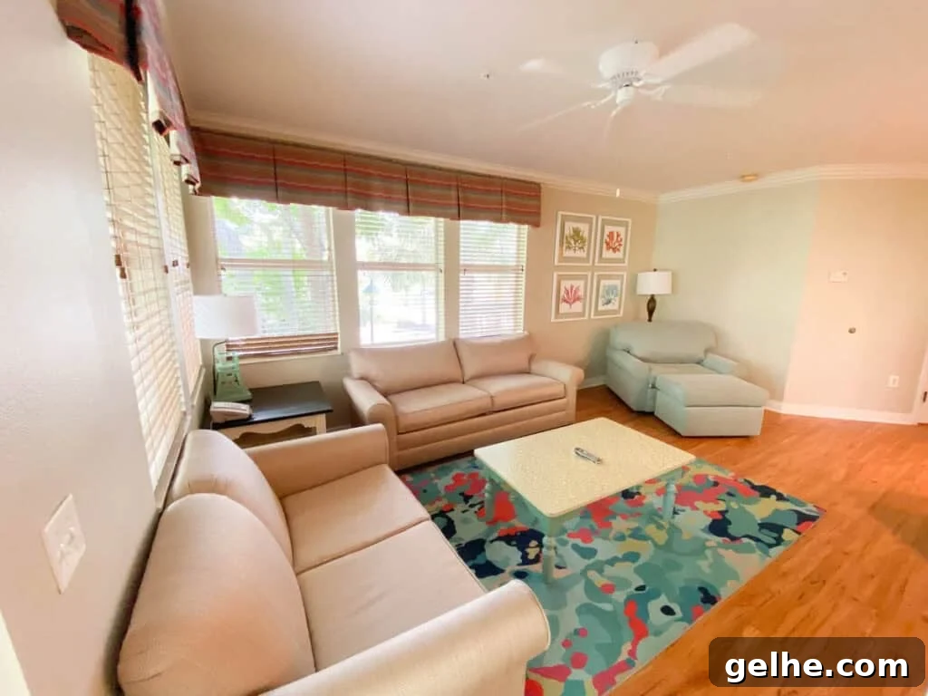 Disney's Old Key West 2-Bedroom Villa Guide 5 picture of the living room in an Old Key West Villa.