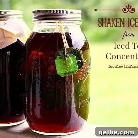 Shaken Iced Tea and Iced Tea Concentrate