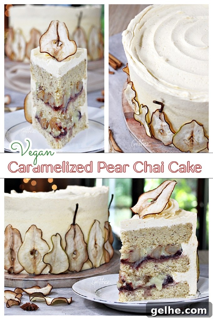 Caramelized Pear Chai Cake