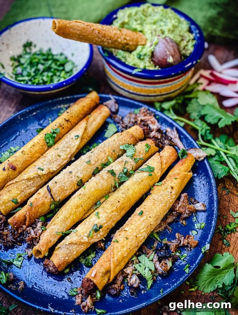 carnitas taquitos appetizer