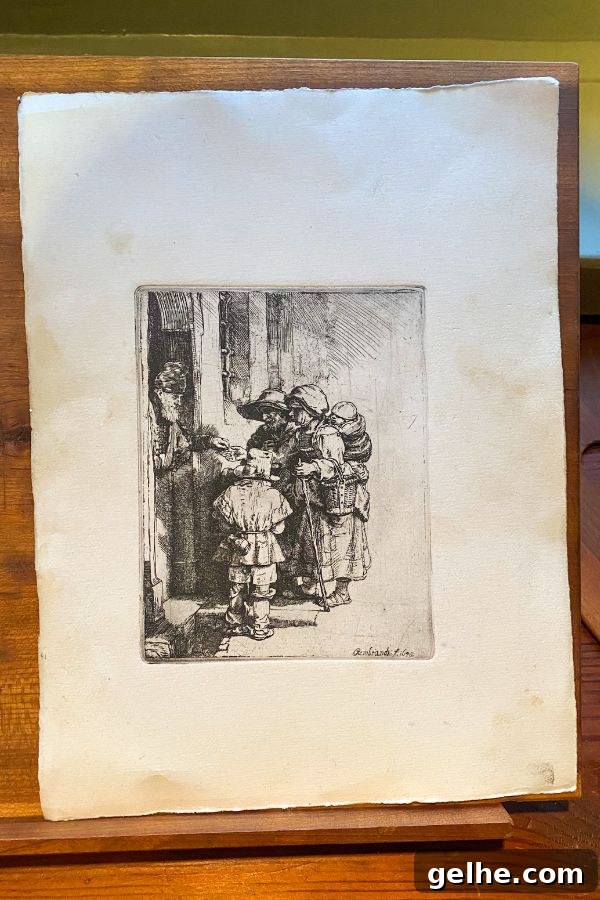 Rembrandt etching at the Rembrandt House Museum