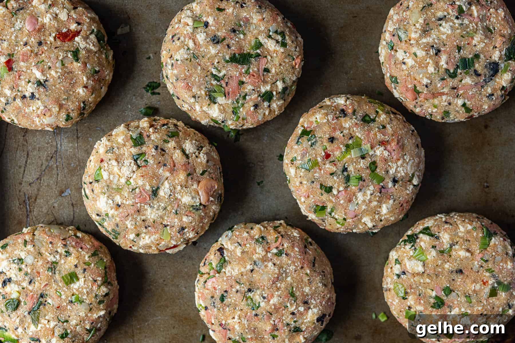 Step 7, the shaped fish cakes.