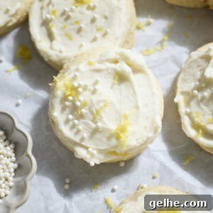 Lemon Sugar Cookies Made with Sourdough Discard 19 Sourdough Discard Lemon Sugar Cookies on white parchment paper.