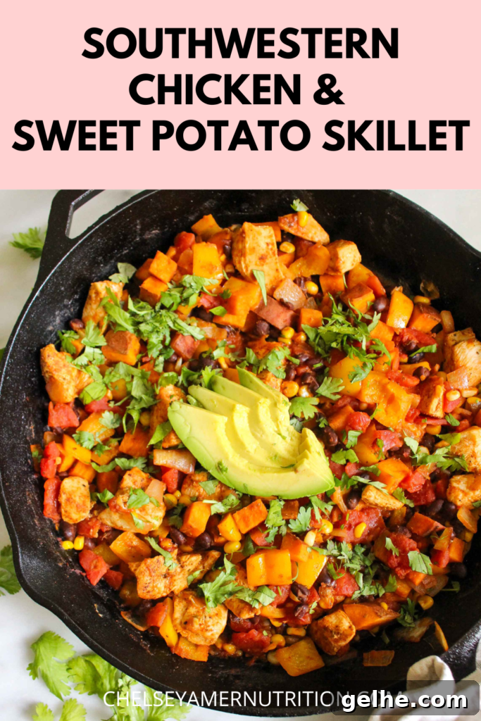 Southwestern Chicken and Sweet Potato Skillet 