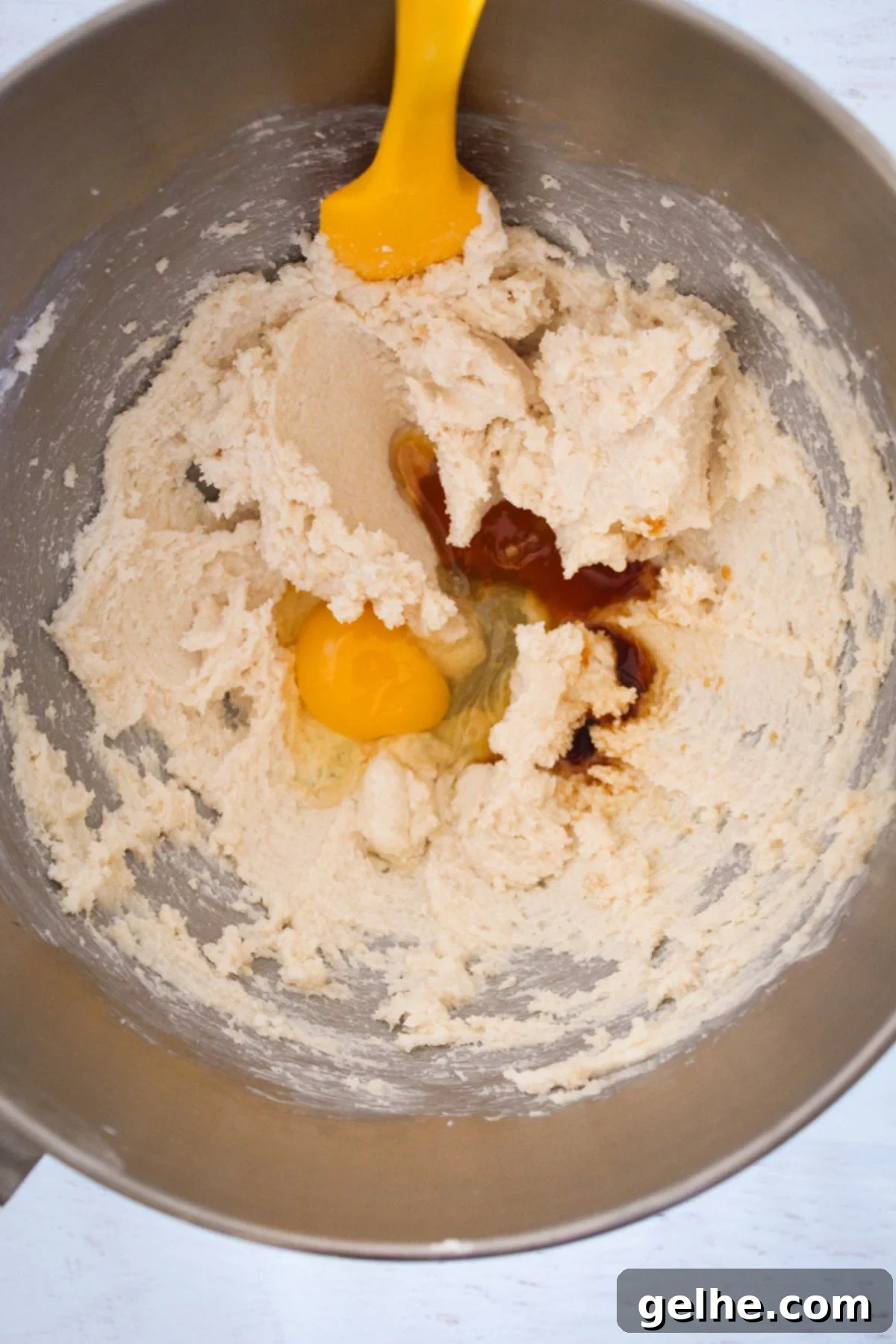 Oatmeal Flour Chocolate Chip Cookies: Secret to Soft, Chewy Texture 7 creamed butter in a mixing bowl