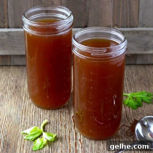 Rich Slow Cooker Beef Bone Broth Recipe for Deep Flavor 5 This Slow Cooker Beef Bone Broth is loaded with flavor and nutrients.
