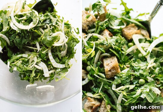 pea and fennel panzanella recipe