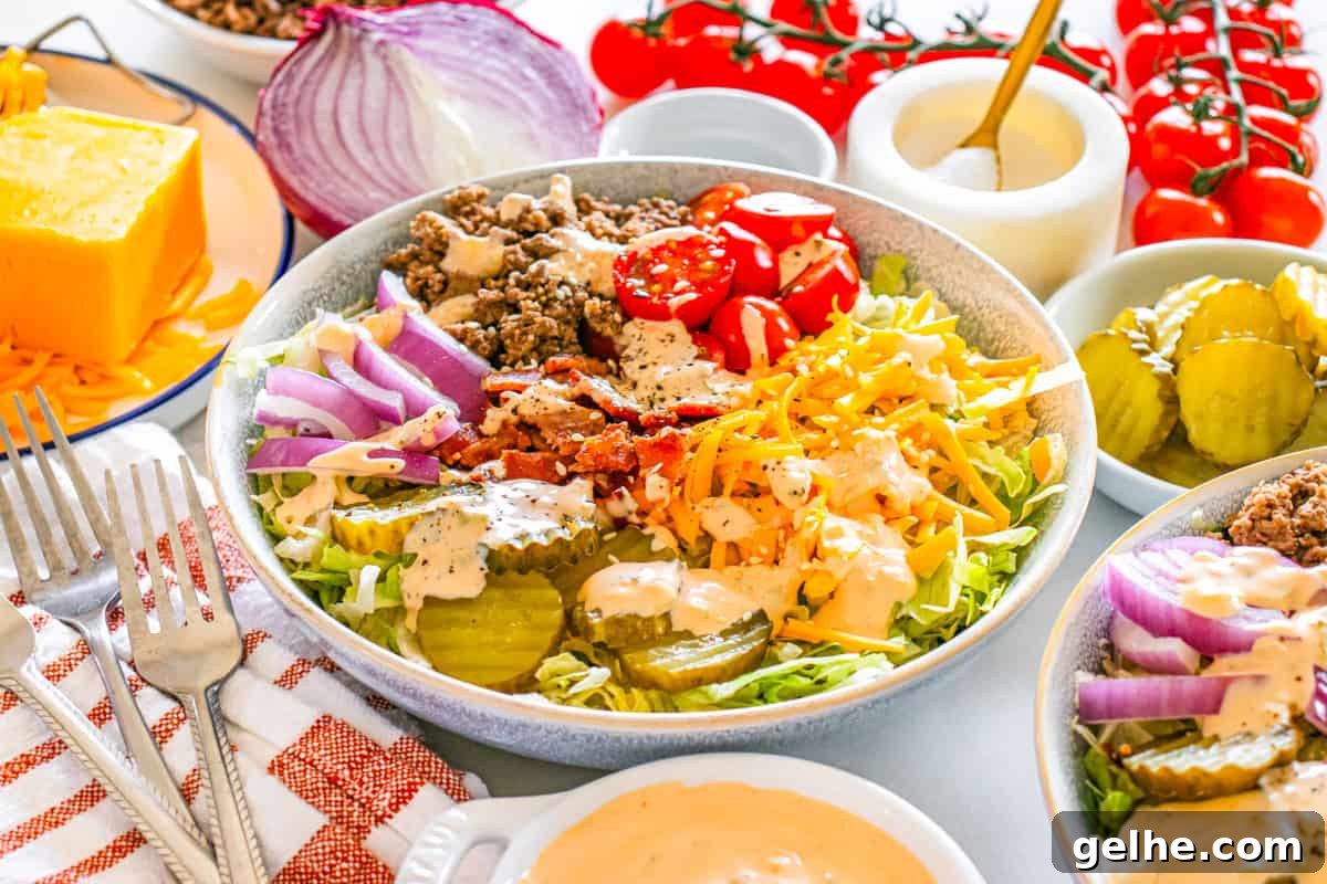Big Mac Bowl Recipe: Homemade Cheeseburger Salad Bowl 5 img 166208 4