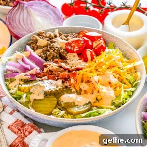Big Mac Bowl Recipe: Homemade Cheeseburger Salad Bowl 6 img 166208 5