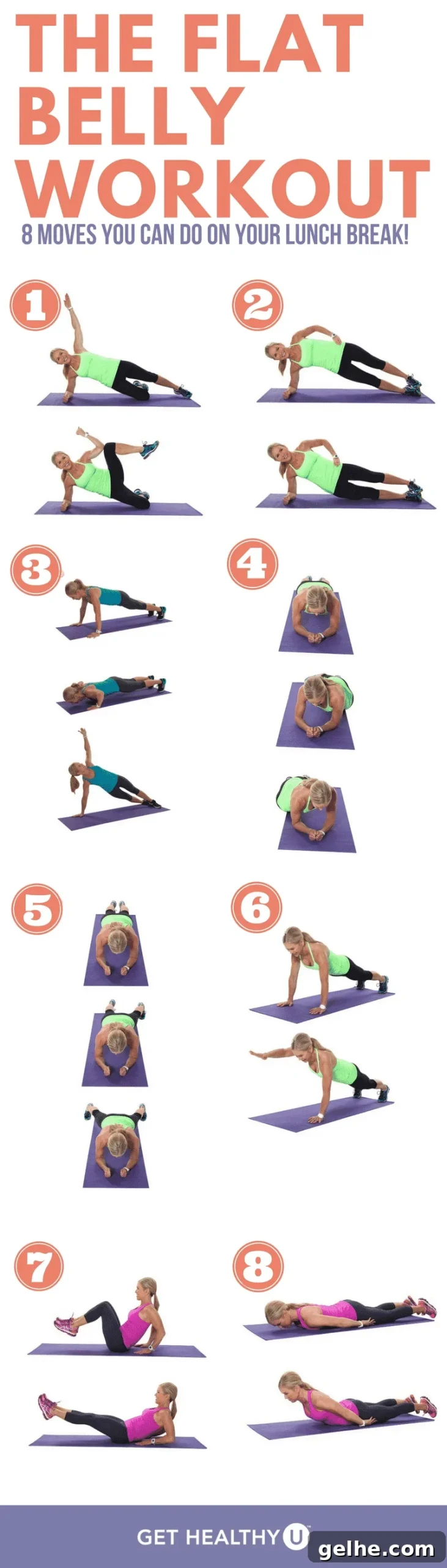 10-Minute Workout to Flatten Your Stomach Fast 2 Do these moves for stronger, leaner abs.