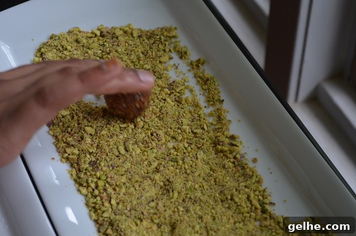 roll it in pistachio
